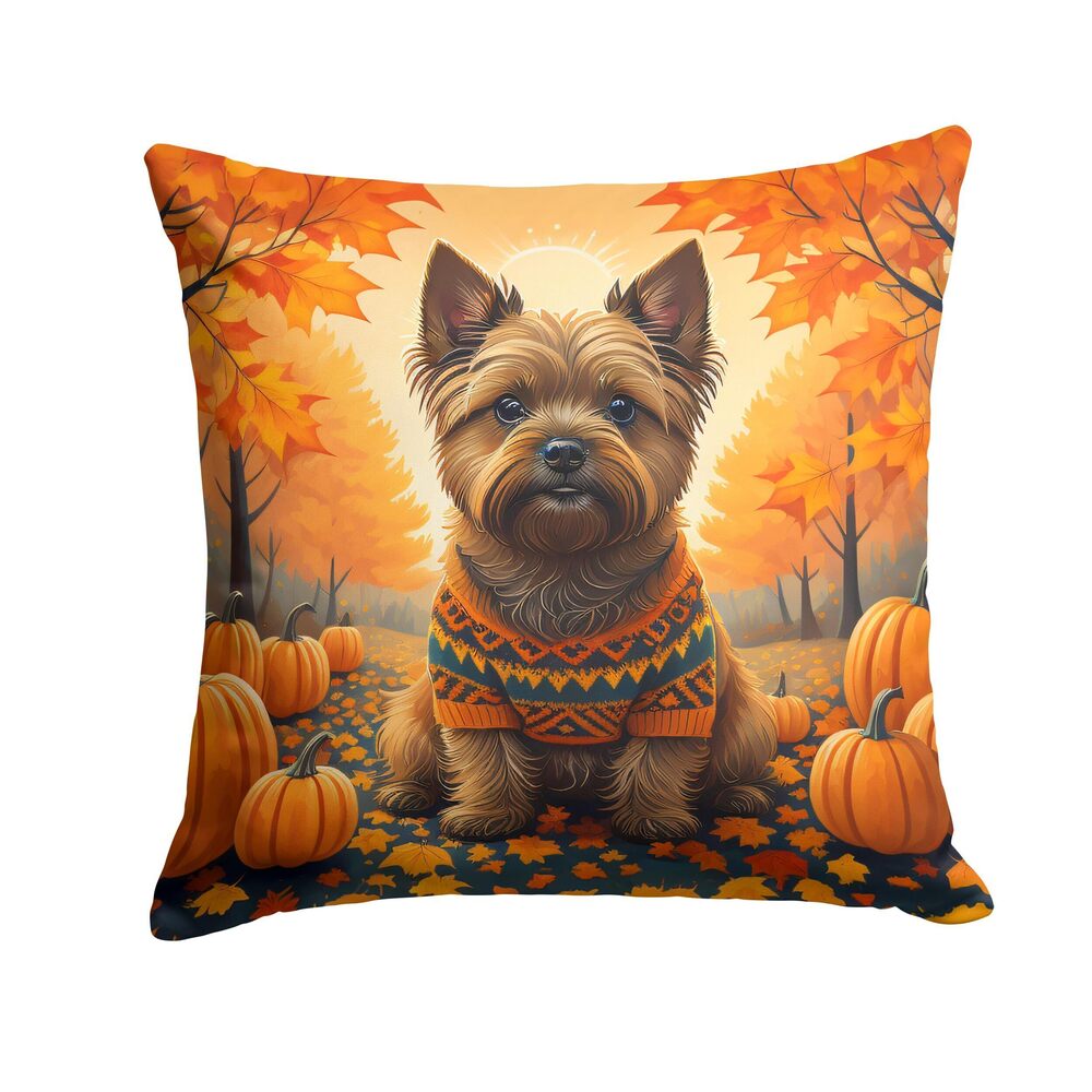 4943 DAC1031PW1818 Cairn Terrier Fall Fabric Decorative Pillow Machine